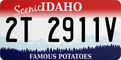 ID license plate 2T2911V