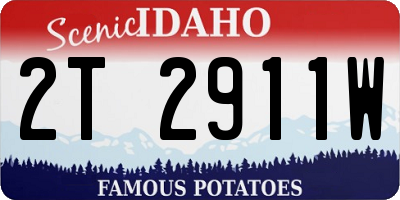 ID license plate 2T2911W