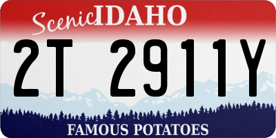 ID license plate 2T2911Y