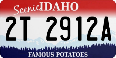 ID license plate 2T2912A