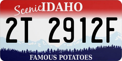 ID license plate 2T2912F