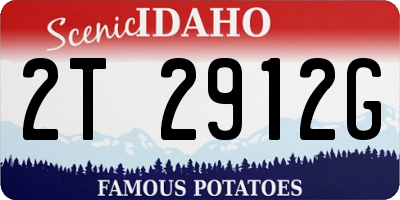 ID license plate 2T2912G