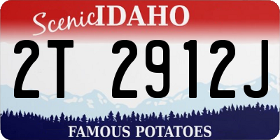ID license plate 2T2912J