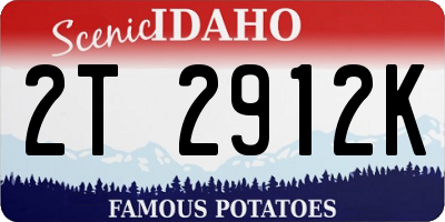 ID license plate 2T2912K