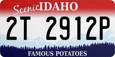ID license plate 2T2912P