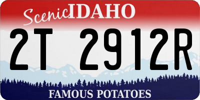 ID license plate 2T2912R