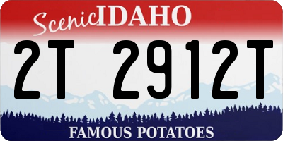 ID license plate 2T2912T