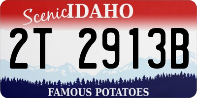 ID license plate 2T2913B