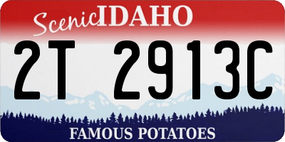 ID license plate 2T2913C