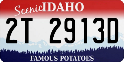 ID license plate 2T2913D
