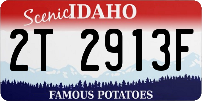 ID license plate 2T2913F