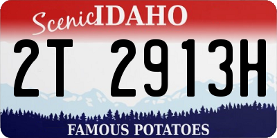 ID license plate 2T2913H