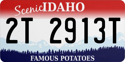 ID license plate 2T2913T
