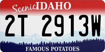 ID license plate 2T2913W