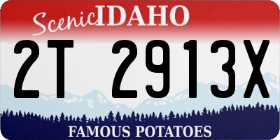 ID license plate 2T2913X