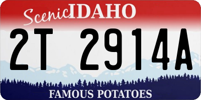 ID license plate 2T2914A