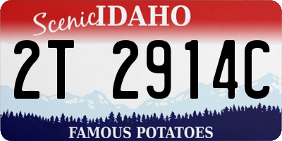 ID license plate 2T2914C