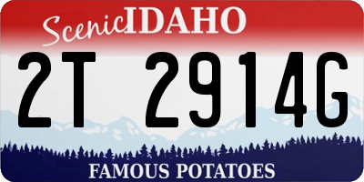 ID license plate 2T2914G