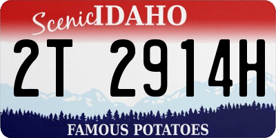 ID license plate 2T2914H