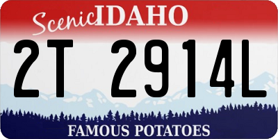 ID license plate 2T2914L