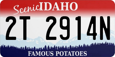 ID license plate 2T2914N