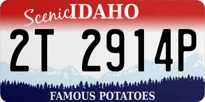 ID license plate 2T2914P