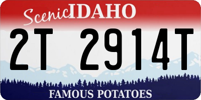 ID license plate 2T2914T