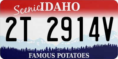 ID license plate 2T2914V