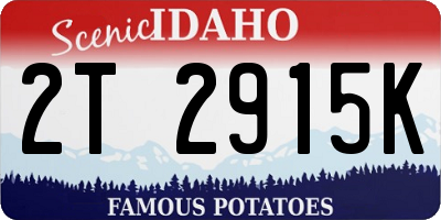 ID license plate 2T2915K
