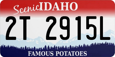 ID license plate 2T2915L