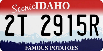 ID license plate 2T2915R