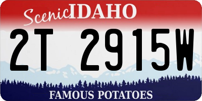 ID license plate 2T2915W