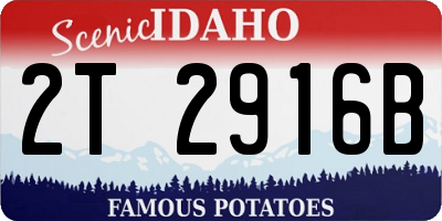 ID license plate 2T2916B