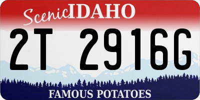 ID license plate 2T2916G