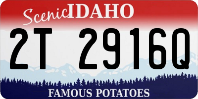 ID license plate 2T2916Q
