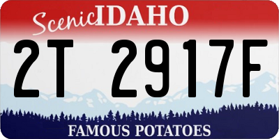 ID license plate 2T2917F