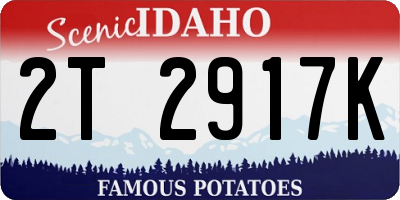 ID license plate 2T2917K