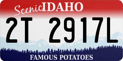 ID license plate 2T2917L