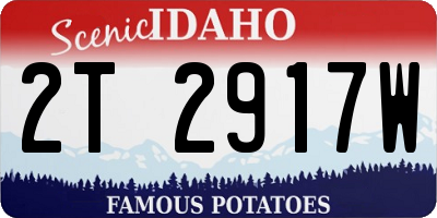 ID license plate 2T2917W
