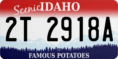 ID license plate 2T2918A