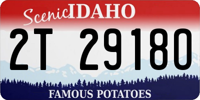ID license plate 2T2918O