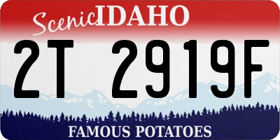 ID license plate 2T2919F