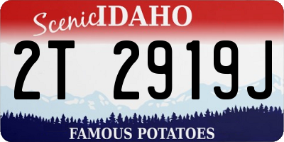 ID license plate 2T2919J