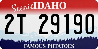 ID license plate 2T2919O