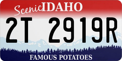 ID license plate 2T2919R