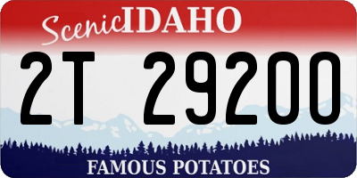 ID license plate 2T2920O
