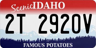 ID license plate 2T2920V