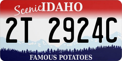 ID license plate 2T2924C
