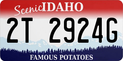 ID license plate 2T2924G