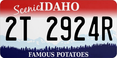 ID license plate 2T2924R
